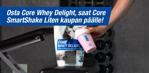 Osta Core Whey Protein Delight ja saat sheikkerin kaupan plle